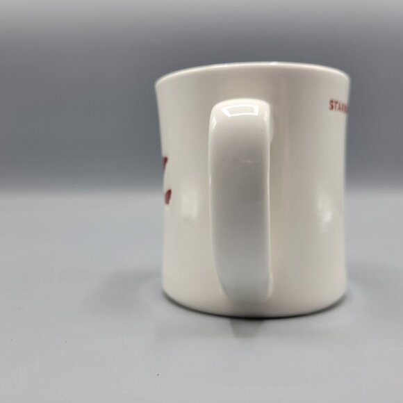 Starbucks Coffee Mug Cup White Red Flying Peace Bird Dove Design 2008 Edition - Picture 4 of 10